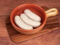 Bavarian white sausages weisswurst
