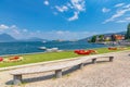 Baveno, Lake Maggiore, Italy, 05 July 2017. View of islands Borromee; Stresa, on Lake Maggiore, Piedmont, Italy Royalty Free Stock Photo