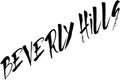 Baverly Hills. California text sign illustration
