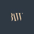BAW abstract letter logo Royalty Free Stock Photo