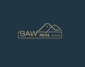 BAW Real Estate and Consultants Logo Design Vectors images. Luxury Real Estate Logo Design