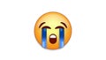 Bawling Emoji with Luma Matte Royalty Free Stock Photo