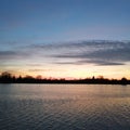 Bawsey sunset lake Royalty Free Stock Photo