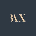 BAX abstract letter logo Royalty Free Stock Photo
