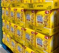 BAXTER, MN - 3 FEB 2021: Store display of boxes of Wheat Thins snacks
