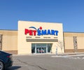 BAXTER, MN - 1 SEP 2021: PetSmart retail store front entrance