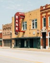 Baxter State Bank sign, in Baxter Springs, on Route 66 in Kansas