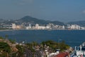 The bay with beach and highrise buildings of Acapulco, Mexico Royalty Free Stock Photo