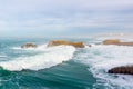 Bay of Biscay in Biarritz, France Royalty Free Stock Photo