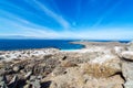 Bay and Blue Water on Damas Island Royalty Free Stock Photo