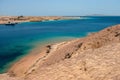 Bay with blue water in Ras Muhammad National Park