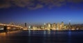 Bay Bridge and San Francisco Downtown at Christmas