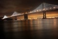Bay Bridge, San Francisco and Oakland Royalty Free Stock Photo