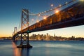 Bay Bridge, San Francisco Skyline, Downtown San Francisco, Calif Royalty Free Stock Photo