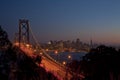 Bay Bridge and San Francisco at Sunset Royalty Free Stock Photo