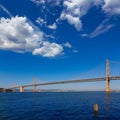 Bay Bridge in San Francisco to Oakland California Royalty Free Stock Photo