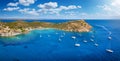 The bay of Cape Sounion in Attica, Greece