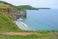 Bay between cape of Vyatlin and cape of Tabizin on Rassian island in Vladivostok in summer