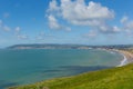 Bay and coastline Shanklin and Sandown Isle of Wight Royalty Free Stock Photo