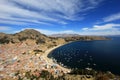 Bay in Copacabana Bolivia, lake Titicaca