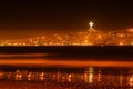 Bay of Coquimbo, Chile by Night Royalty Free Stock Photo