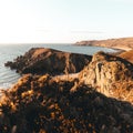 The Bay of Ecalgrain at the end of the day in France