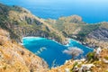 The bay of Ieranto in Sorrento`s peninsula