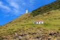 Bay of Islands, New Zealand: Lighthouse and hut on Cape Brett