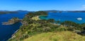 Bay of Islands, New Zealand: Panorama of Motuarohia Island