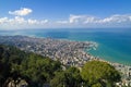 The bay of Jounieh from Harissa Hill, Lebanon Royalty Free Stock Photo