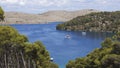 Bay with boats on Adriatic Sea Kornati island - Croatia Royalty Free Stock Photo