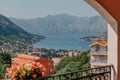 Bay of Kotor of Adriatic Sea, Montenegro. Beautiful view of the natural landscape. shore of Kotor. Scenic summer resort Royalty Free Stock Photo