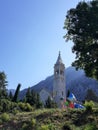 Bay of Kotor Boka Kotorska, MonSt.Eustahije 1762 placed in the coastal town of Dobrota. Royalty Free Stock Photo