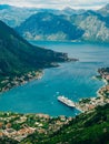 Bay of Kotor from the heights. View from Mount Lovcen to the bay