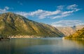 Bay of Kotor mountain range landscape Royalty Free Stock Photo
