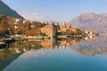 Bay of Kotor near Prcanj town. Montenegro