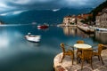Bay of Kotor in Perast, Montenegro Royalty Free Stock Photo