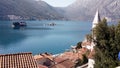 Bay of Kotor, Perast town. Travel and tourism concept.