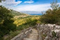 Bay in Krk Island with view to Baska, Croatia Royalty Free Stock Photo