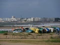 Bay of La Baule by high tides Royalty Free Stock Photo