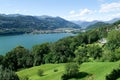 The bay of lake Lugano at Agno