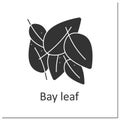 Bay leaf glyph icon