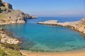 Bay in Lindos. The island of Rhodes.