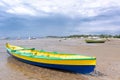 Arcachon Bay at low tide in front of the dune of Pilat, France Royalty Free Stock Photo