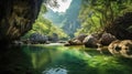 Bay of Phong Nha Kebang National Park, UNESCO heritage natural wonder of Vietnam.