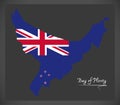 Bay of Plenty New Zealand map with national flag Royalty Free Stock Photo