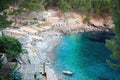 The bay of Sa Calobra, Majorca Royalty Free Stock Photo