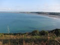 The bay of Saint-Brieuc seen from the Pointe du Roselier in PlÃÂ©rin Royalty Free Stock Photo