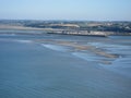 The bay of Saint-Brieuc seen from the Pointe du Roselier in PlÃÂ©rin Royalty Free Stock Photo
