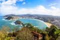 The bay of San Sebastian in Spain Royalty Free Stock Photo